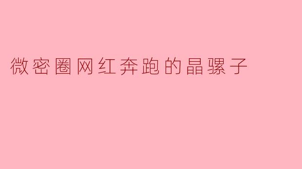 微密圈网红奔跑的晶骡子