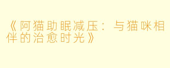 《阿猫助眠减压：与猫咪相伴的治愈时光》