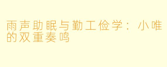 雨声助眠与勤工俭学：小唯的双重奏鸣