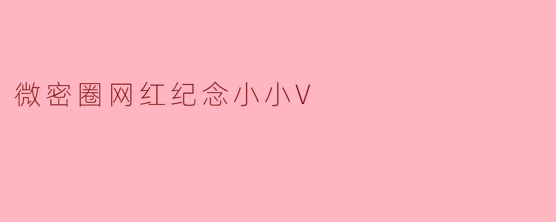 微密圈网红纪念小小V