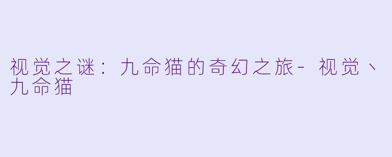 视觉之谜：九命猫的奇幻之旅-视觉丶九命猫