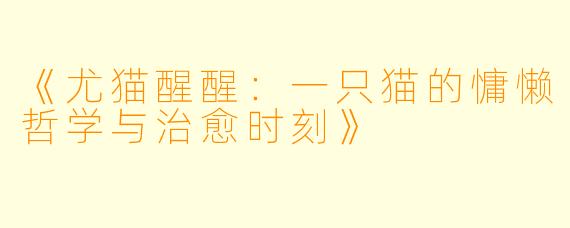 《尤猫醒醒：一只猫的慵懒哲学与治愈时刻》