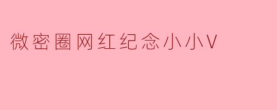 微密圈网红纪念小小V