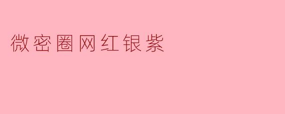 微密圈网红银紫