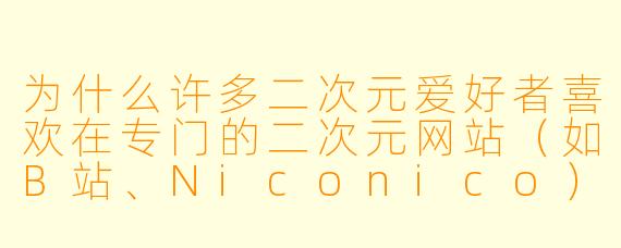 为什么许多二次元爱好者喜欢在专门的二次元网站（如B站、Niconico）上追番和互动，而不是主流视频平台？