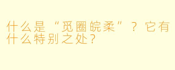 什么是“觅圈皖柔”？它有什么特别之处？