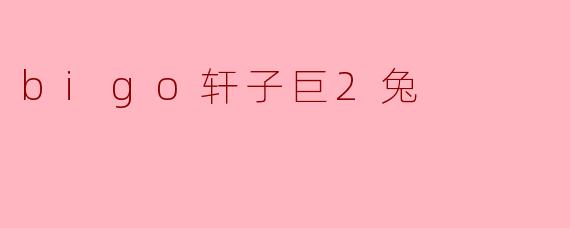 bigo轩子巨2兔