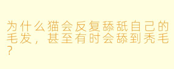 为什么猫会反复舔舐自己的毛发，甚至有时会舔到秃毛？